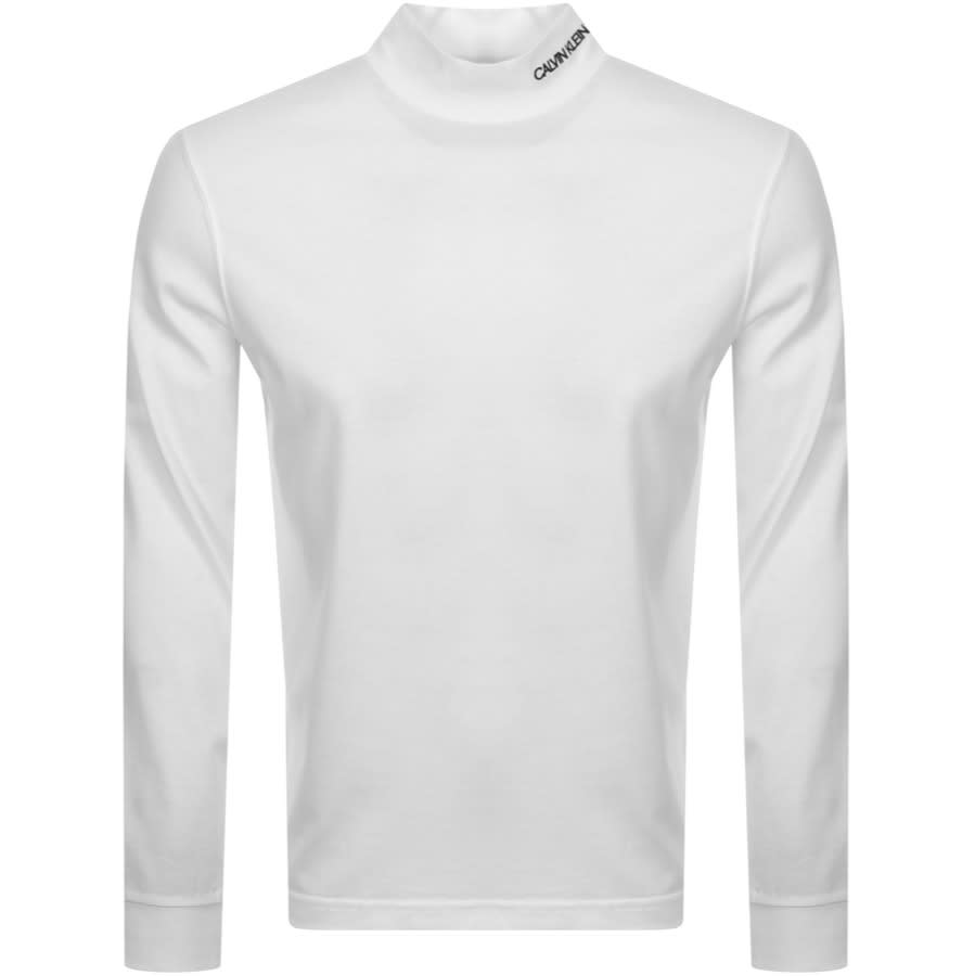 Alternative Image for ProductCalvin Klein Jeans Logo Long Sleeve T Shirt White1